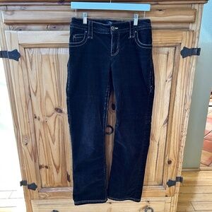 Tribal Pants Corduroy Brown Stretch Extensible Zipper Back Pockets Cotton Size 4